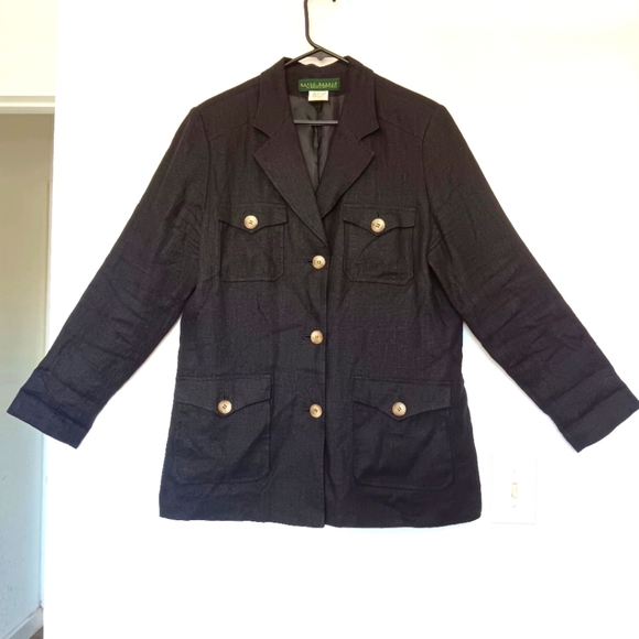 100% linen Harvé Benard utility jacket,size 16, safari holidays, women's, - Picture 1 of 12